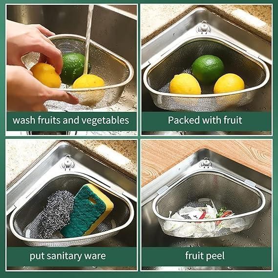 TriClean Stainless Sink Basket by gear&joy