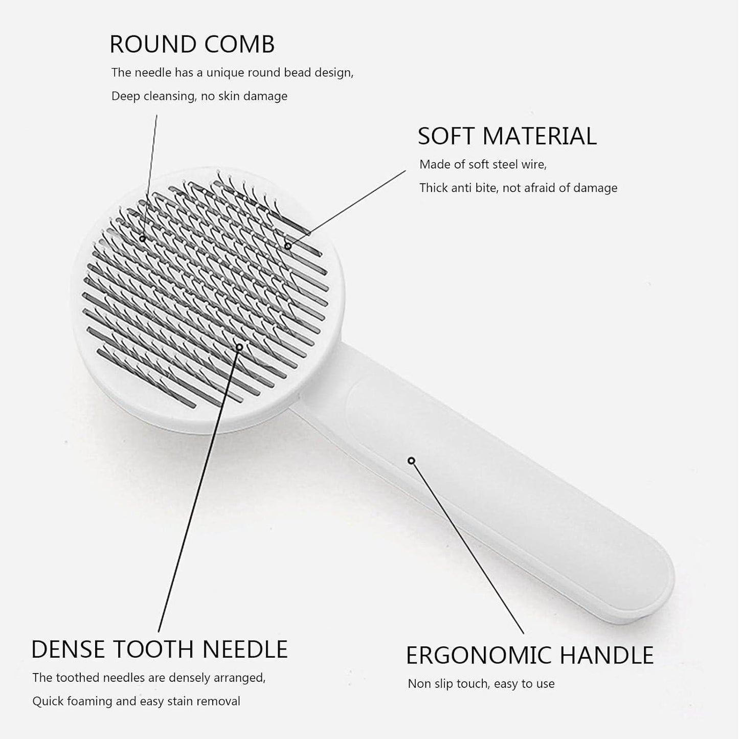 Gear&Joy PetGroom Pro Comb (Self-Cleaning Dog &amp; Cat Comb)