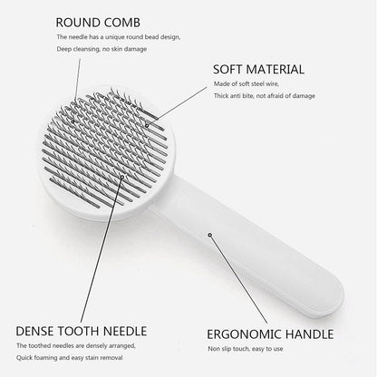 Gear&Joy PetGroom Pro Comb (Self-Cleaning Dog &amp; Cat Comb)