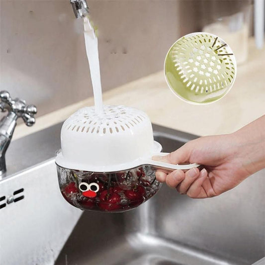 DualClean Veggie & Fruit Strainer with Handle by gear&joy